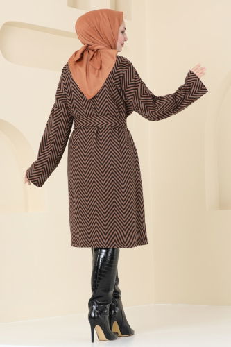 moda selvim Overcoat 1099BRZ597 Tan - Thumbnail