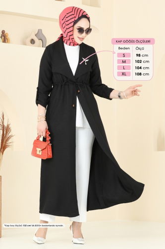 moda selvim كاب أسود 1134TBL694 - Thumbnail
