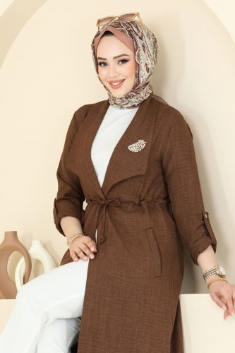 moda selvim كاب بني 1134TBL694 - Thumbnail