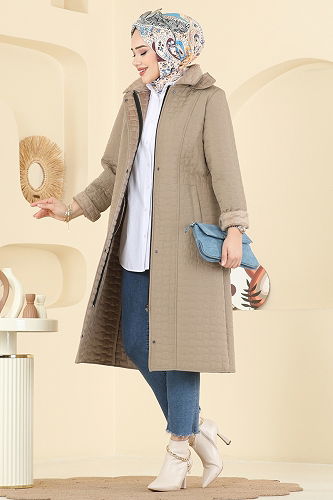 moda selvim Overcoat 1162OZT1013 Vision - Thumbnail