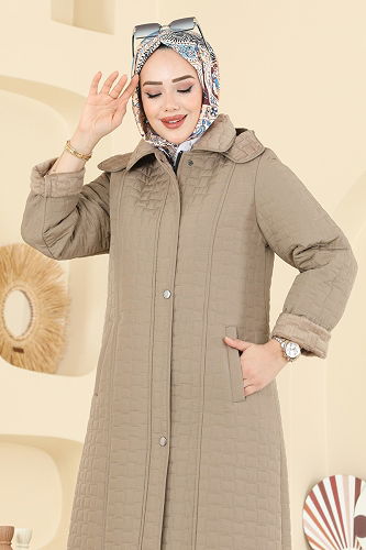 moda selvim Overcoat 1162OZT1013 Vision - Thumbnail