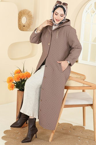 moda selvim Overcoat 1314ORG1169 Vision - Thumbnail