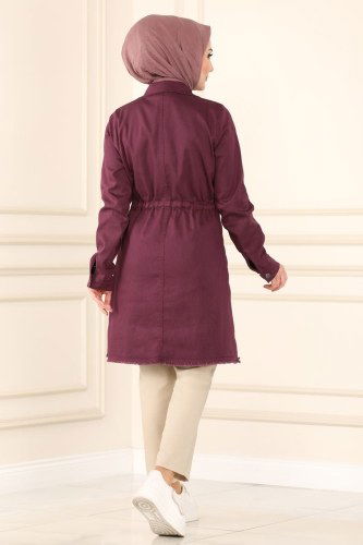 moda selvim 131MZ203 ارجواني ملابس قصيره - Thumbnail