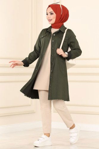M.Z. - Overcoat 131MZ203 Khaki
