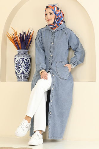 moda selvim كاب جينز فاتح 1352ORG1169 - Thumbnail