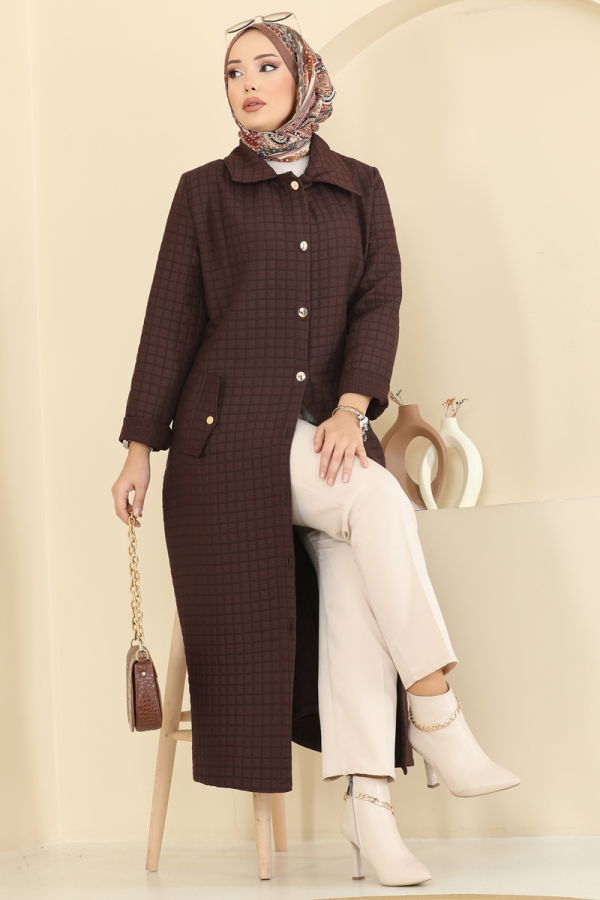 Modaselvim Overcoat / Coat Overcoat 1416ORG1169 Brown