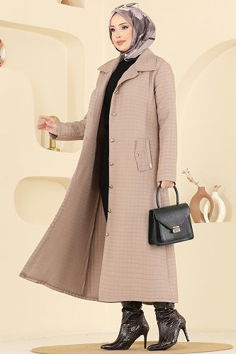 moda selvim Overcoat 1416ORG1169 Vision - Thumbnail