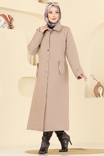 moda selvim Overcoat 1416ORG1169 Vision - Thumbnail