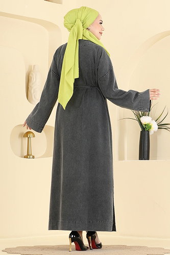 moda selvim كاب رمادي فضي 1425ORG1169 - Thumbnail