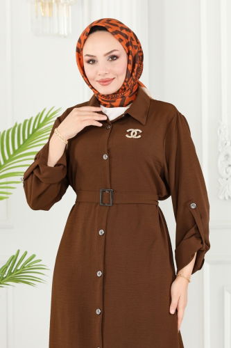 moda selvim Overcoat 162MP806 Light Brown - Thumbnail