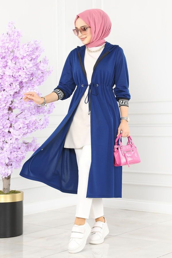 Overcoat 173DVL817 Navy Blue - 1