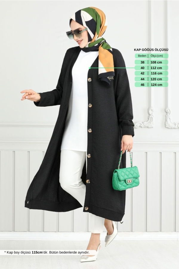 Modaselvim NET 20%+20% DISCOUNT IN THE CARD Overcoat 1839LNA1042-M Black