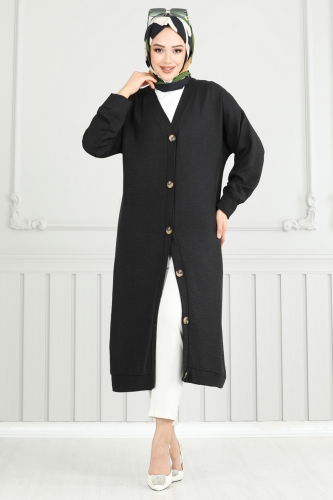 L.V.N. - Overcoat 1839LVN1041 Black