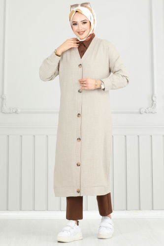 L.V.N. - Overcoat 1839LVN1041 Stone