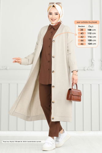 moda selvim كاب بيج 1839LVN1041 - Thumbnail