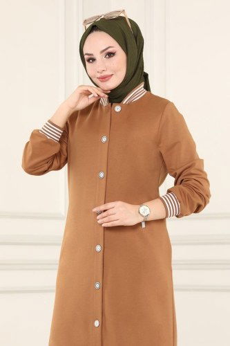 moda selvim 1912FON792 رملي ملابس قصيره - Thumbnail