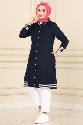 M.R.T. - Overcoat 1912MRT754 Navy Blue