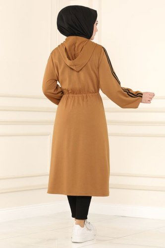 moda selvim 1913FON792 رملي ملابس قصيره - Thumbnail