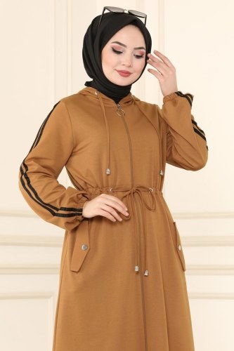 moda selvim 1913FON792 رملي ملابس قصيره - Thumbnail