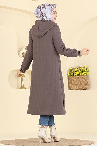 moda selvim كاب بيج غامق 1926TRT545 - Thumbnail