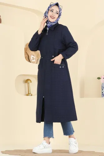 T.R.T. - Overcoat 1927TRT545 Navy Blue