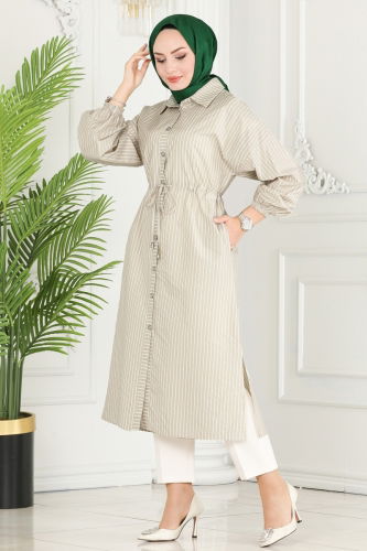 moda selvim Overcoat 1941FON792 Vision - Thumbnail