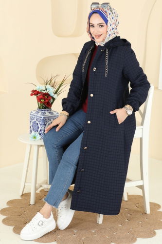 D.F.L. - Overcoat 2006DFL152 Navy Blue