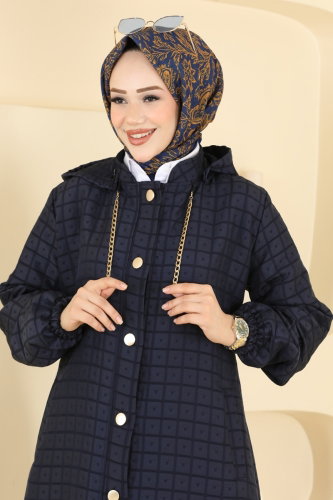 D.F.L. - Overcoat 2006DFL152 Navy Blue