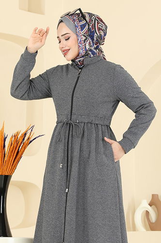 moda selvim كاب رمادي غامق 2016FON792 - Thumbnail