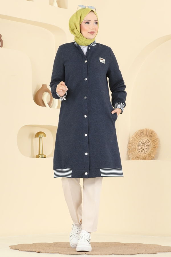 Modaselvim Overcoat / Coat Overcoat 2019FON792 Navy Blue