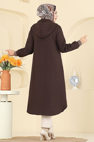 moda selvim Overcoat 2026TRT545 Bitter Brown - Thumbnail