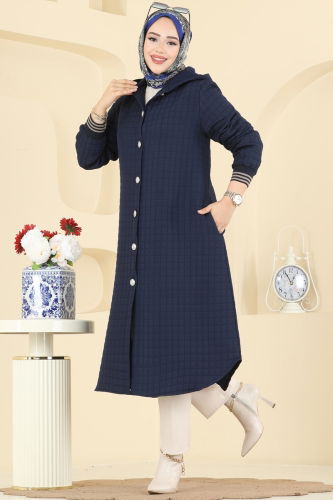 T.R.T. - Overcoat 2026TRT545 Navy Blue
