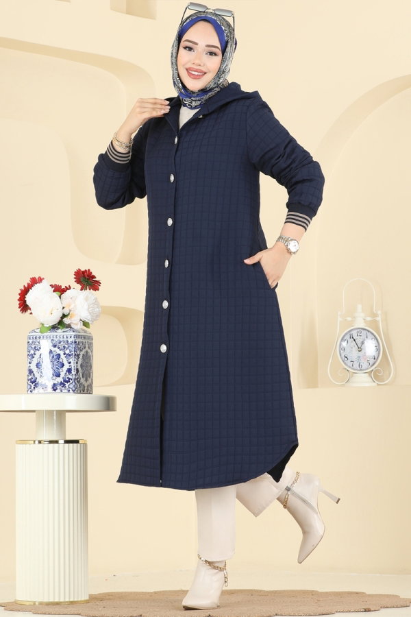 Modaselvim Overcoat / Coat Overcoat 2026TRT545 Navy Blue