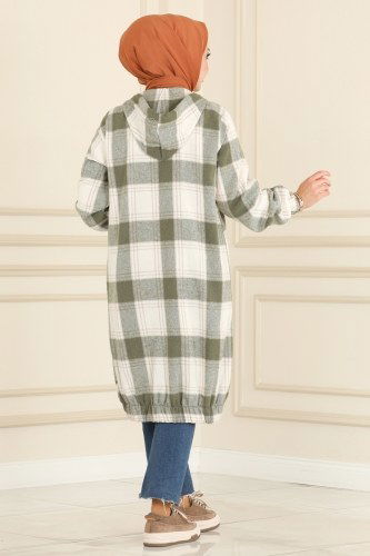 moda selvim Overcoat 2042KTR750 Mint - Thumbnail