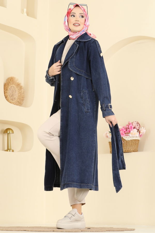 Modaselvim Overcoat / Coat Overcoat 2055FMZ1159 Dark Denim
