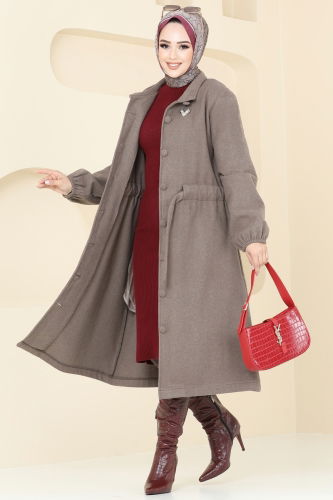 moda selvim Overcoat 2056BG354 Vision - Thumbnail