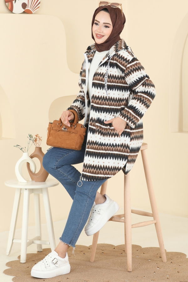 Modaselvim Overcoat / Coat Overcoat 2062ERK1158 Pattern3 Brown