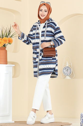 moda selvim Overcoat 2062ERK1158 Pattern3 Saks - Thumbnail