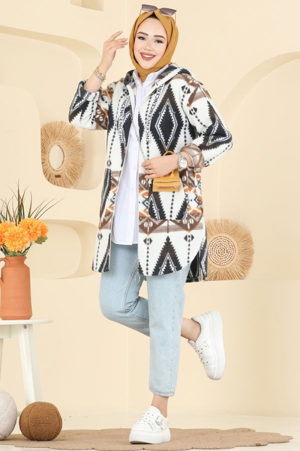 Modaselvim Overcoat / Coat Overcoat 2062ERK1158 Pattern5 Brown