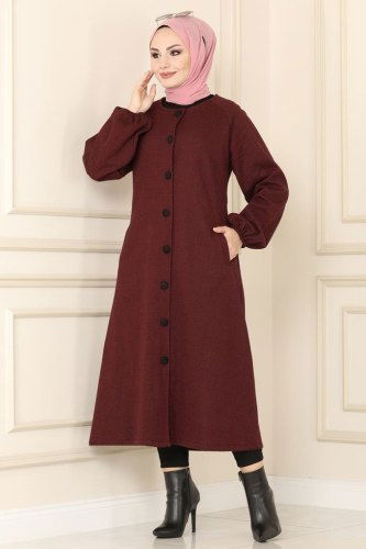 moda selvim 21086UKB139 الخمري ملابس قصيره - Thumbnail