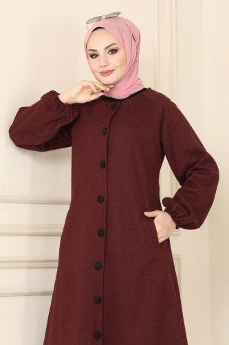 moda selvim 21086UKB139 الخمري ملابس قصيره - Thumbnail