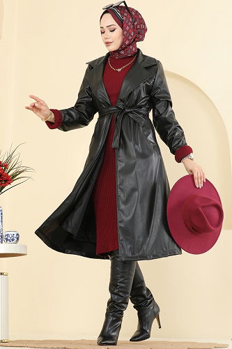 moda selvim كاب أسود 21179MPR1163 - Thumbnail