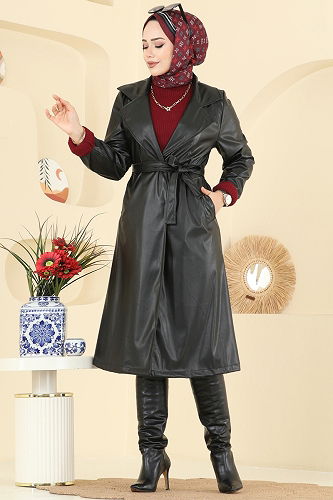 moda selvim كاب أسود 21179MPR1163 - Thumbnail