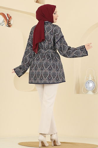 moda selvim Overcoat 21186MPR1163 Black - Thumbnail