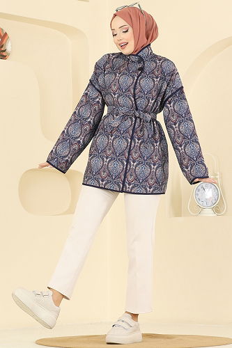 moda selvim كاب كحلي 21186MPR1163 - Thumbnail