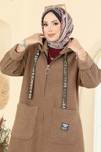 moda selvim Overcoat 2141LYD1165 Tan - Thumbnail