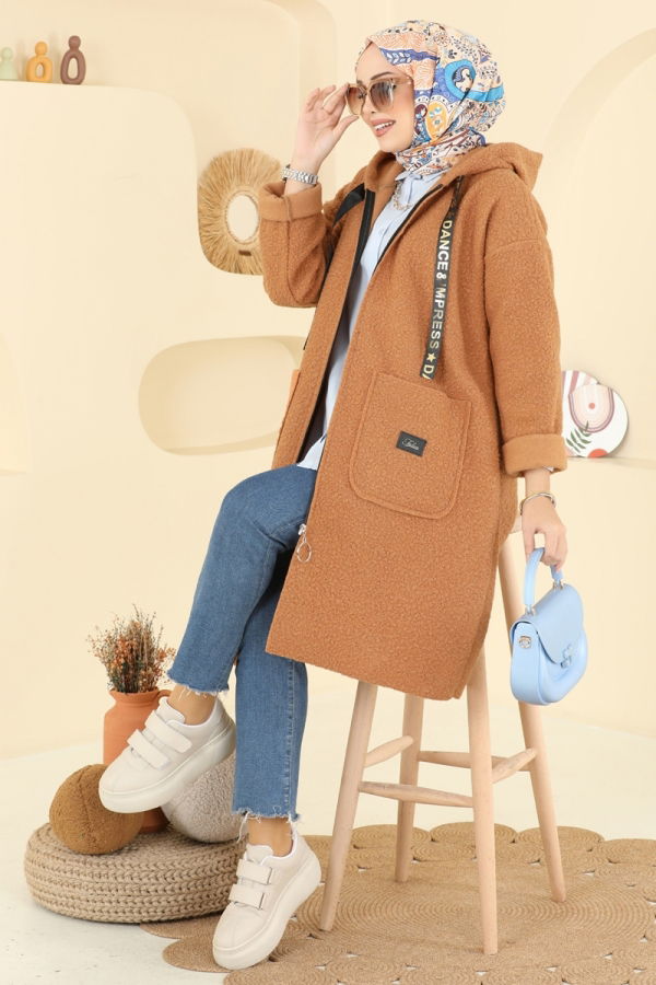 Modaselvim Overcoat / Coat Overcoat 2141LYD1165 Tile