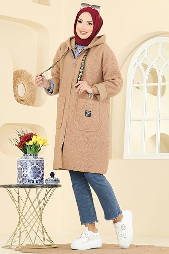moda selvim Overcoat 2141LYD1165 Vision - Thumbnail