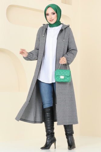 U.K.B. - Overcoat 22002UKB139 Light Gray