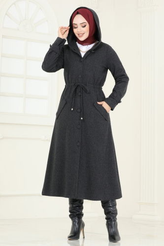 U.K.B. - Overcoat 22003UKB139 Anthracite